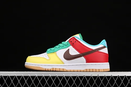 All categories Nk SB Dunk Series Nk SB Dunk Low Low-top sneakers F version Nk Dunk Low "Free 99" "white" Colorful Yuanyang Dunk Series low-top casual sports skateboard shoes DH0952-100